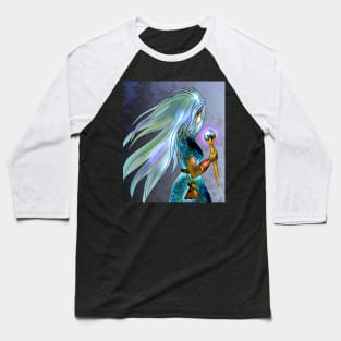 beautiful in blue elf sorcerer for dnd and anime fans Baseball T-Shirt